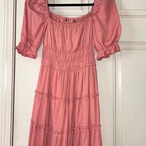 Elegant Pink Off-Shoulder Dress